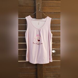 Just Be Pink Sleeveless Pajama Top